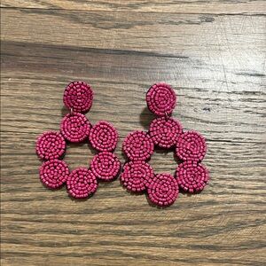 Vintage pink statement earrings GUC
